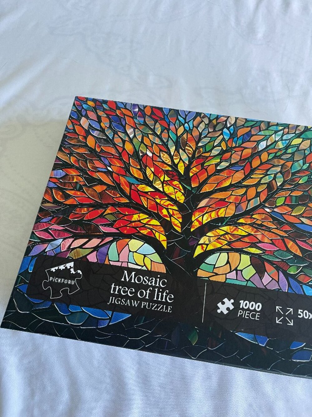 Pickforu Stained Glass Puzzle Tree of Life Puzzles for Adults 1000 Pieces